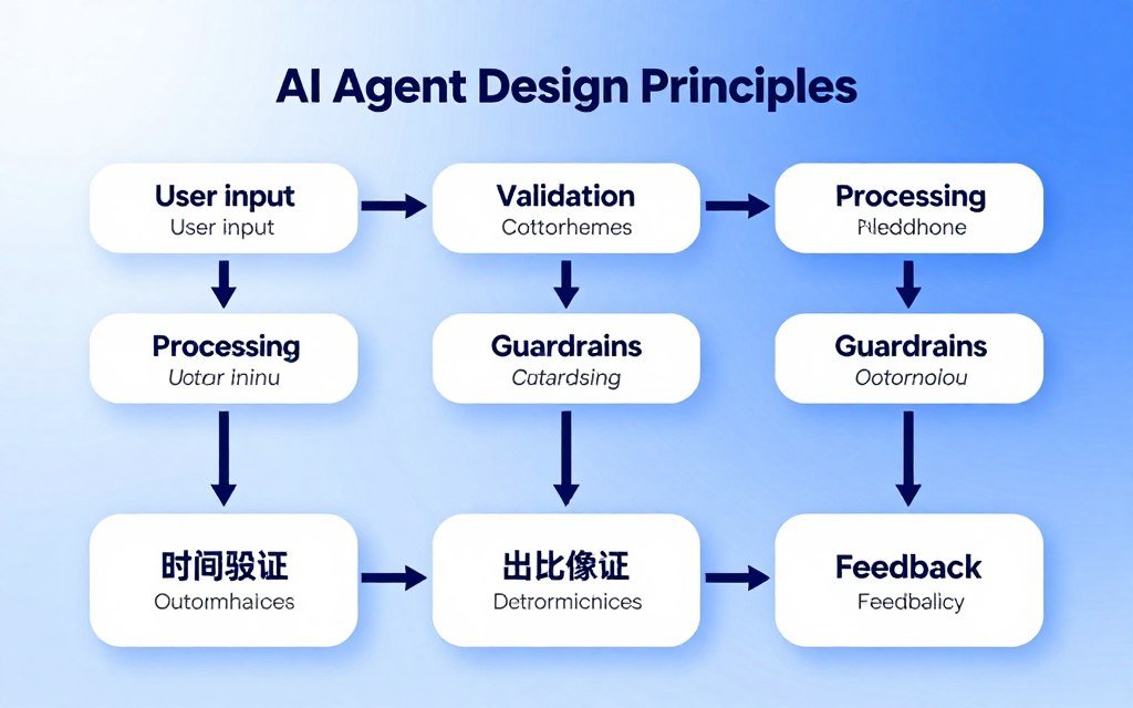 AI agent design principles flowchart