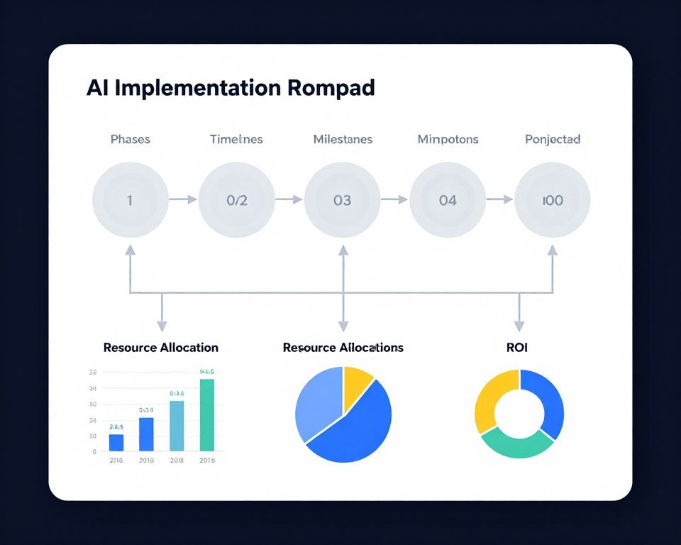 AI strategy roadmap document with timeline and milestones