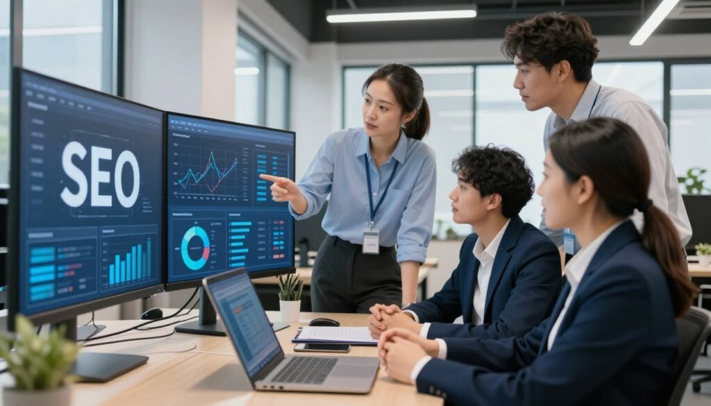 AR Digital Gen team collaborating on enterprise SEO strategy