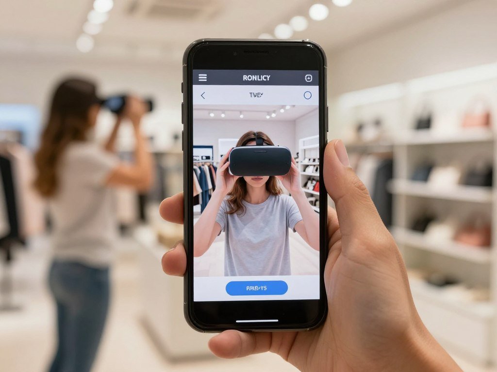 AR marketing experience showing virtual product placement