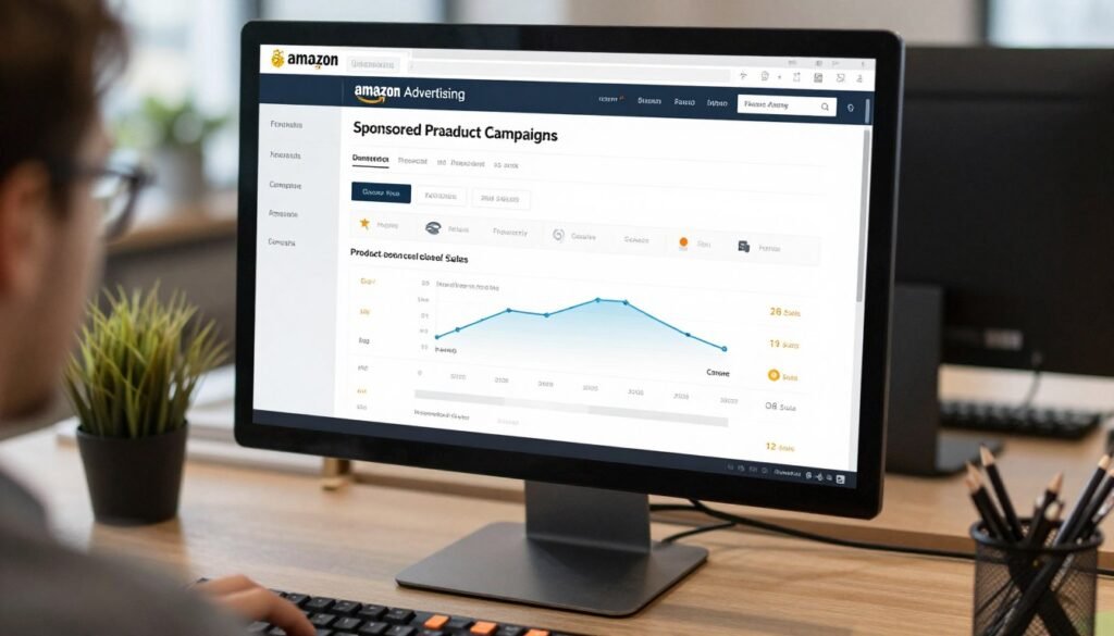 Amazon PPC advertising campaign dashboard