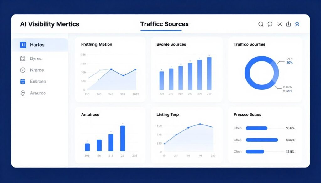 Analytics dashboard showing ChatGPT optimization metrics