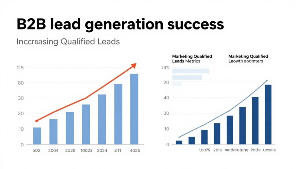 B2B lead generation success showing increased qualified leads