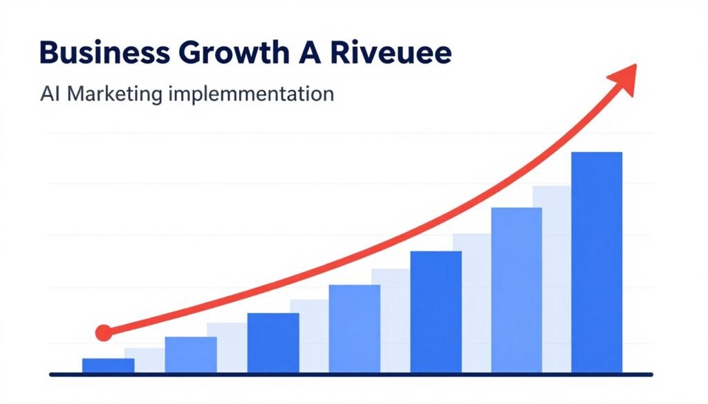 Business growth trajectory with AI marketing implementation