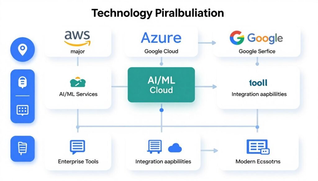 Cloud platforms and enterprise AI tools including AWS, Azure, Google Cloud