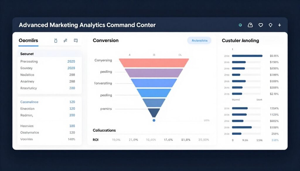 Comprehensive marketing analytics dashboard with key metrics