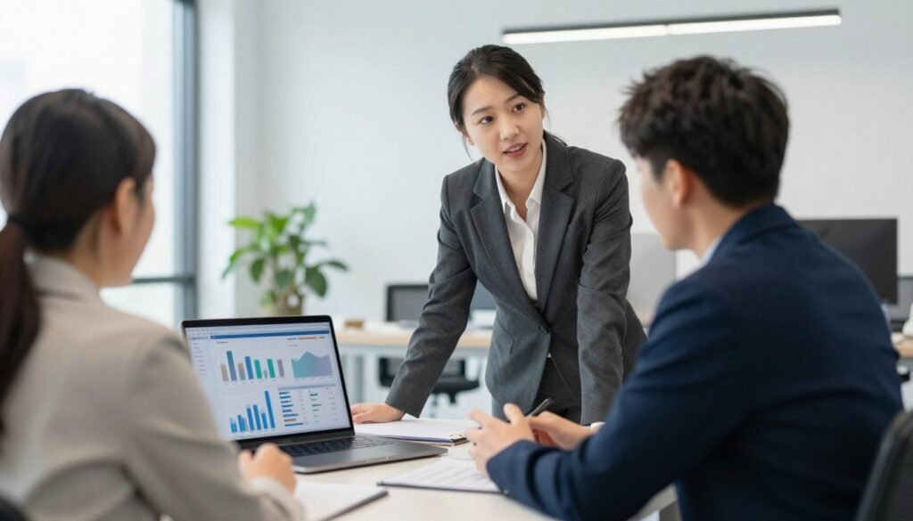 Consultation meeting between client and optimization specialist