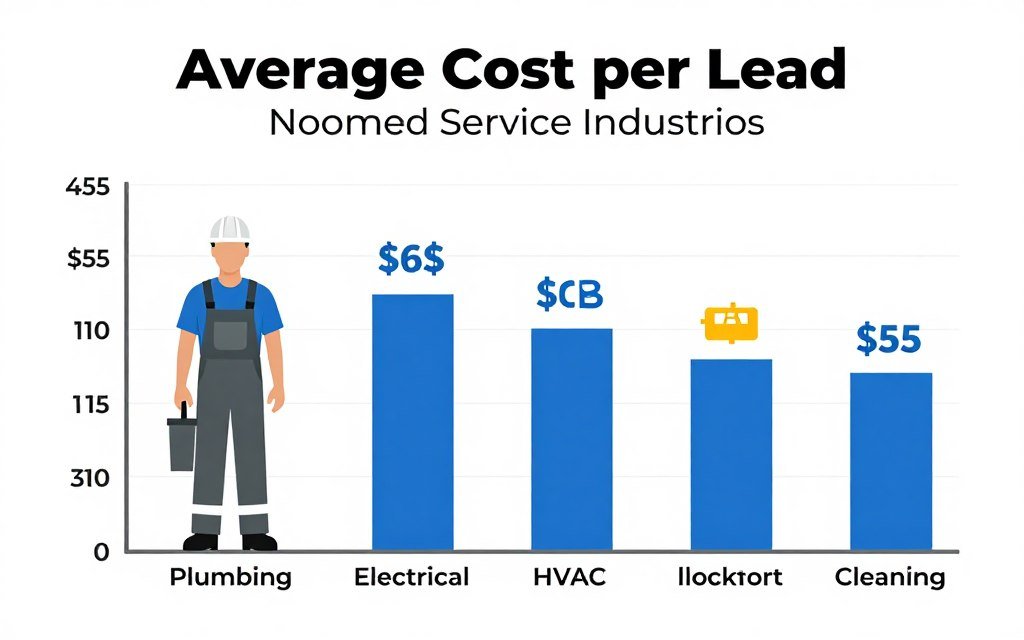Cost per lead breakdown by industry