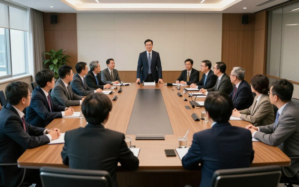Cross-functional team meeting achieving stakeholder alignment