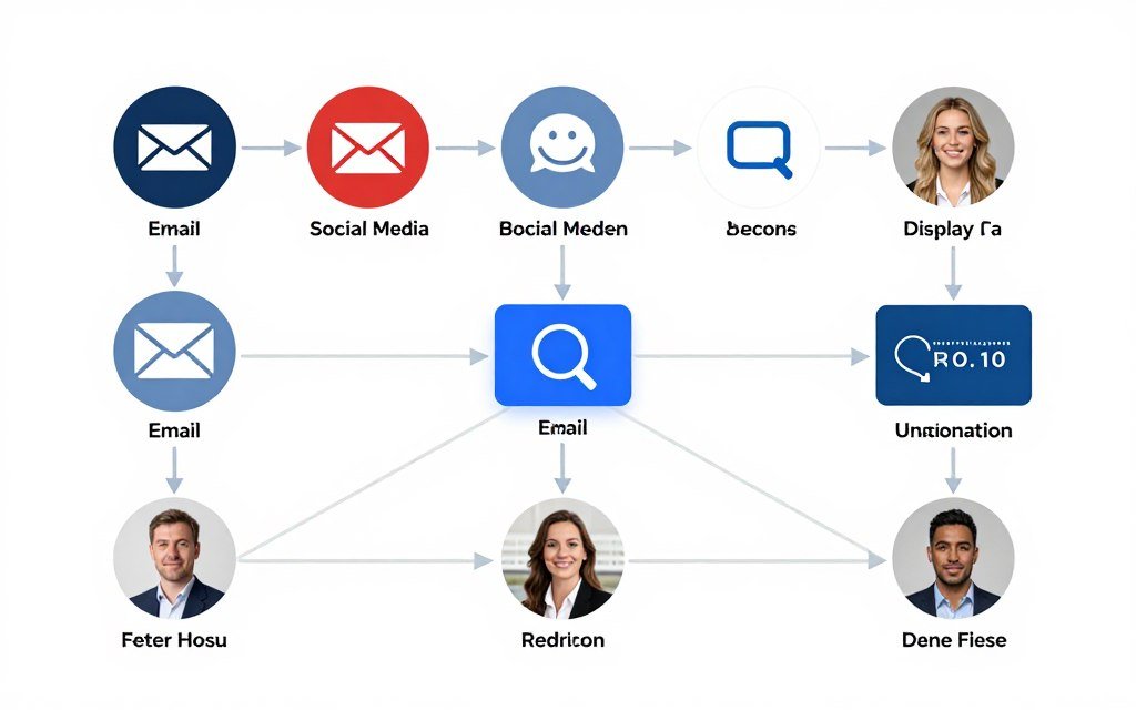 Customer journey attribution model visualization