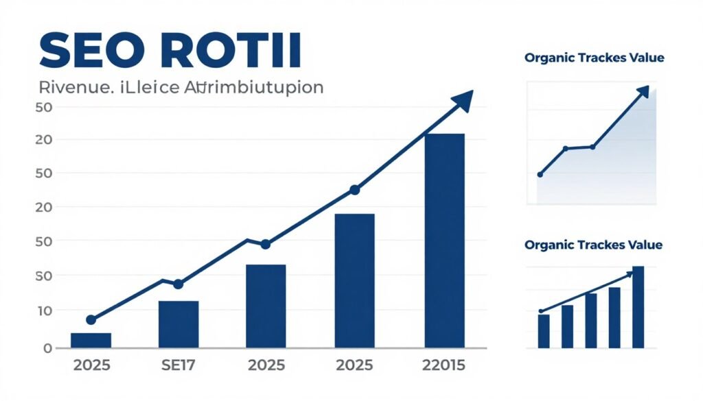 Enterprise SEO ROI growth chart showing revenue attribution