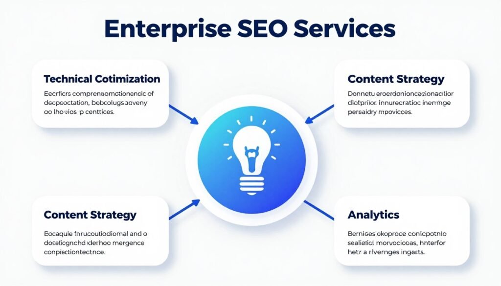 Enterprise SEO services overview showing multiple optimization strategies