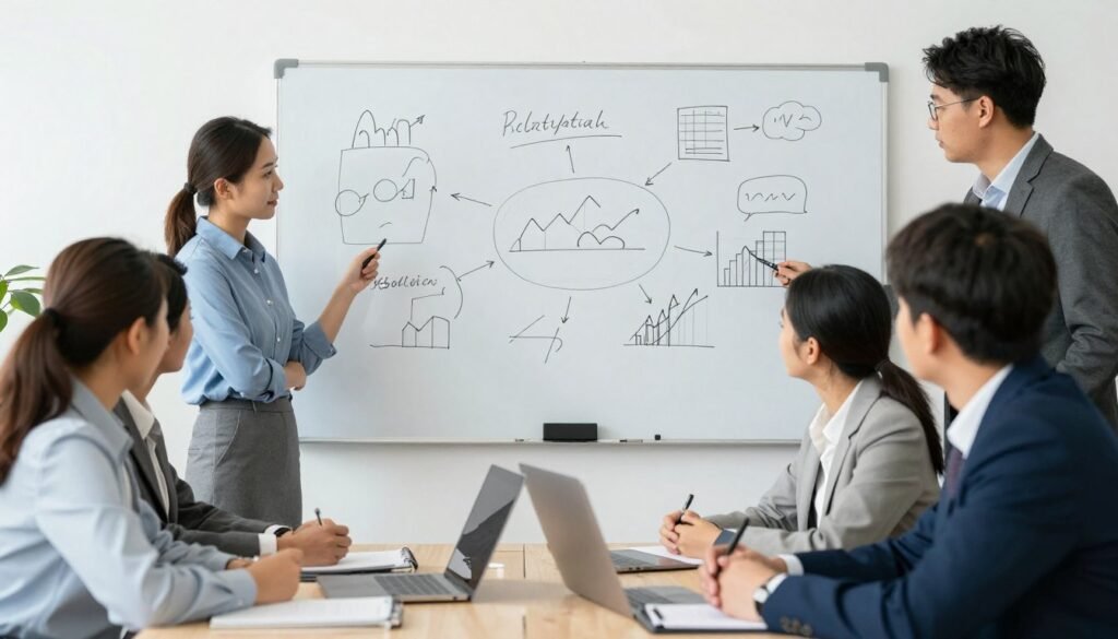 Enterprise team solving complex SEO challenges collaboratively