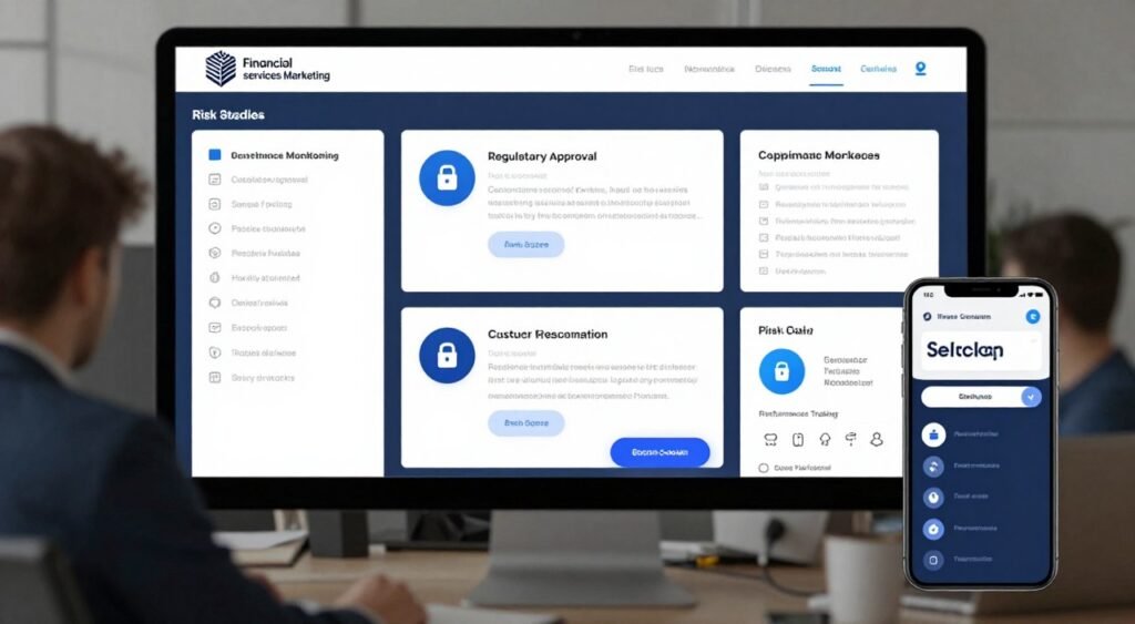 Financial services AI marketing compliance dashboard