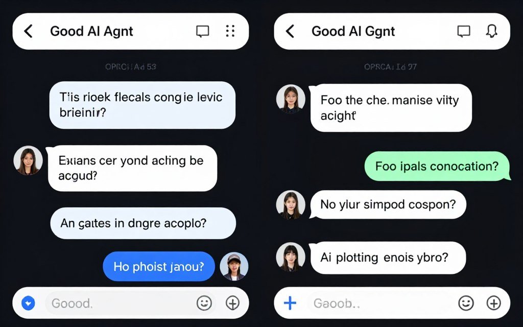 Good vs poor AI agent conversation examples