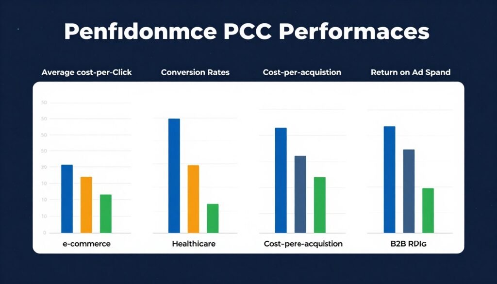Industry-specific PPC performance benchmarks comparison