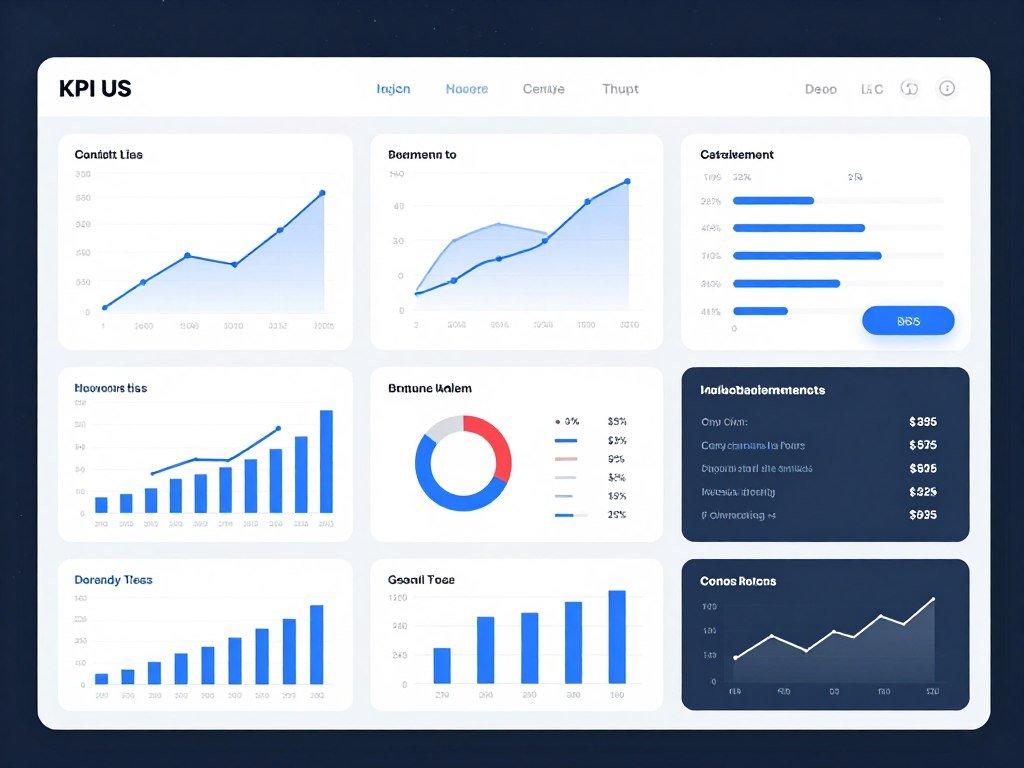 KPI tracking dashboard showing enterprise SEO metrics