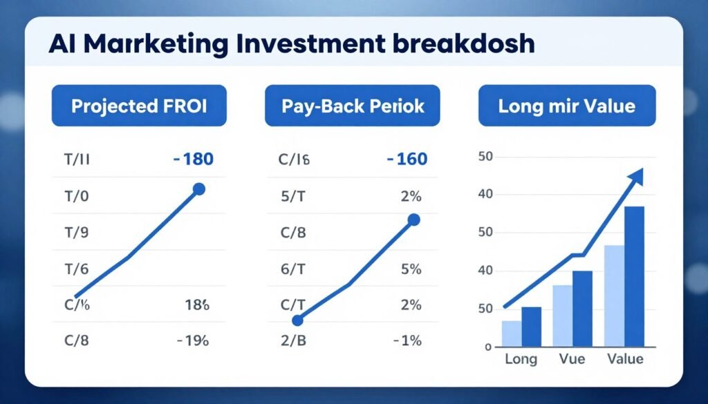 Marketing investment and ROI projection charts