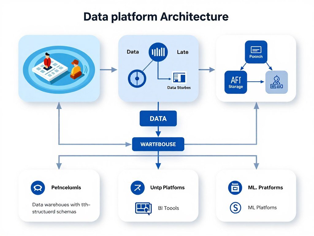 Modern data lake and warehouse architecture diagram