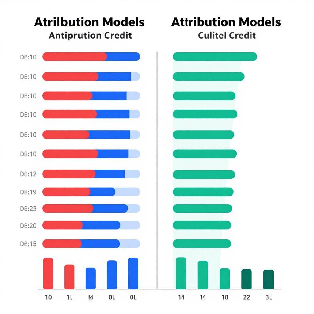 Multiple attribution model comparison chart