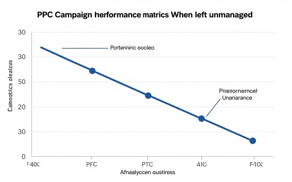 PPC campaign performance deterioration over time without optimization