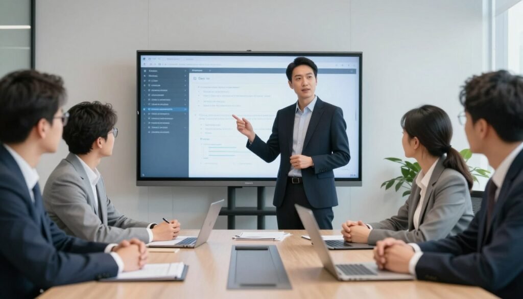 Professional consultation meeting between AR Digital Gen and enterprise client