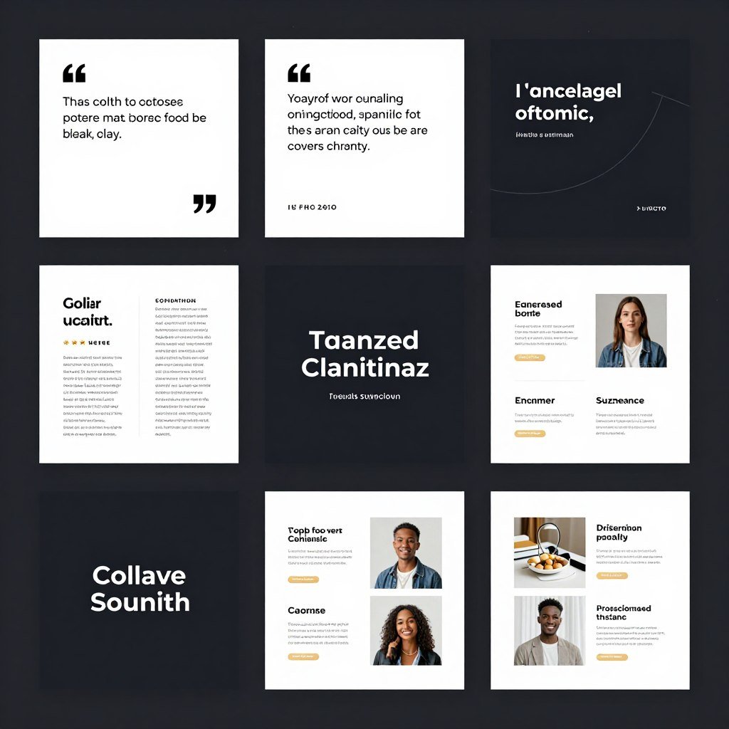 Professional social media graphics and visual content examples