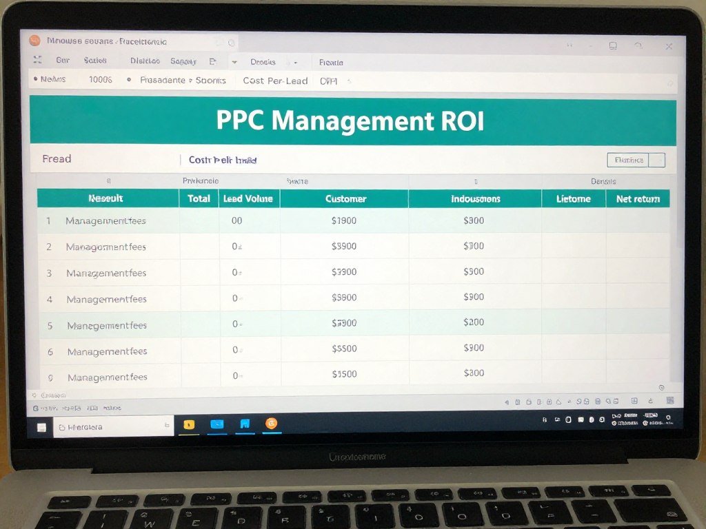 ROI calculation comparing PPC management costs to value delivered