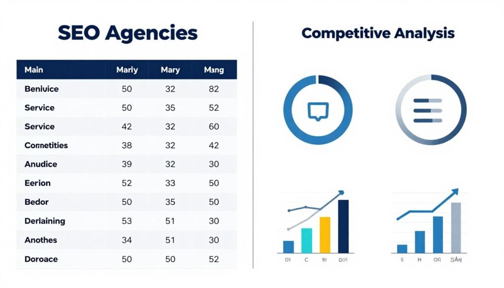 SEO agency comparison analysis showing service differences