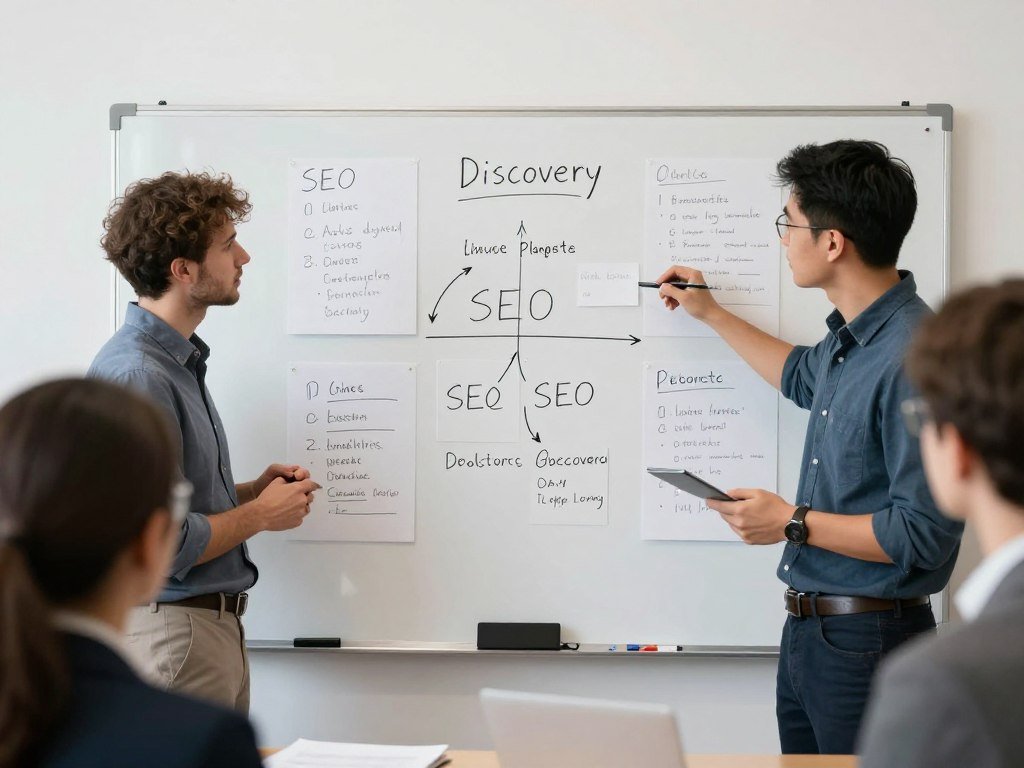 SEO discovery workshop with stakeholders and analysts