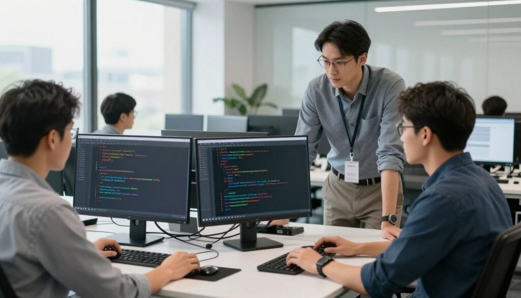 SEO implementation team working on audit recommendations