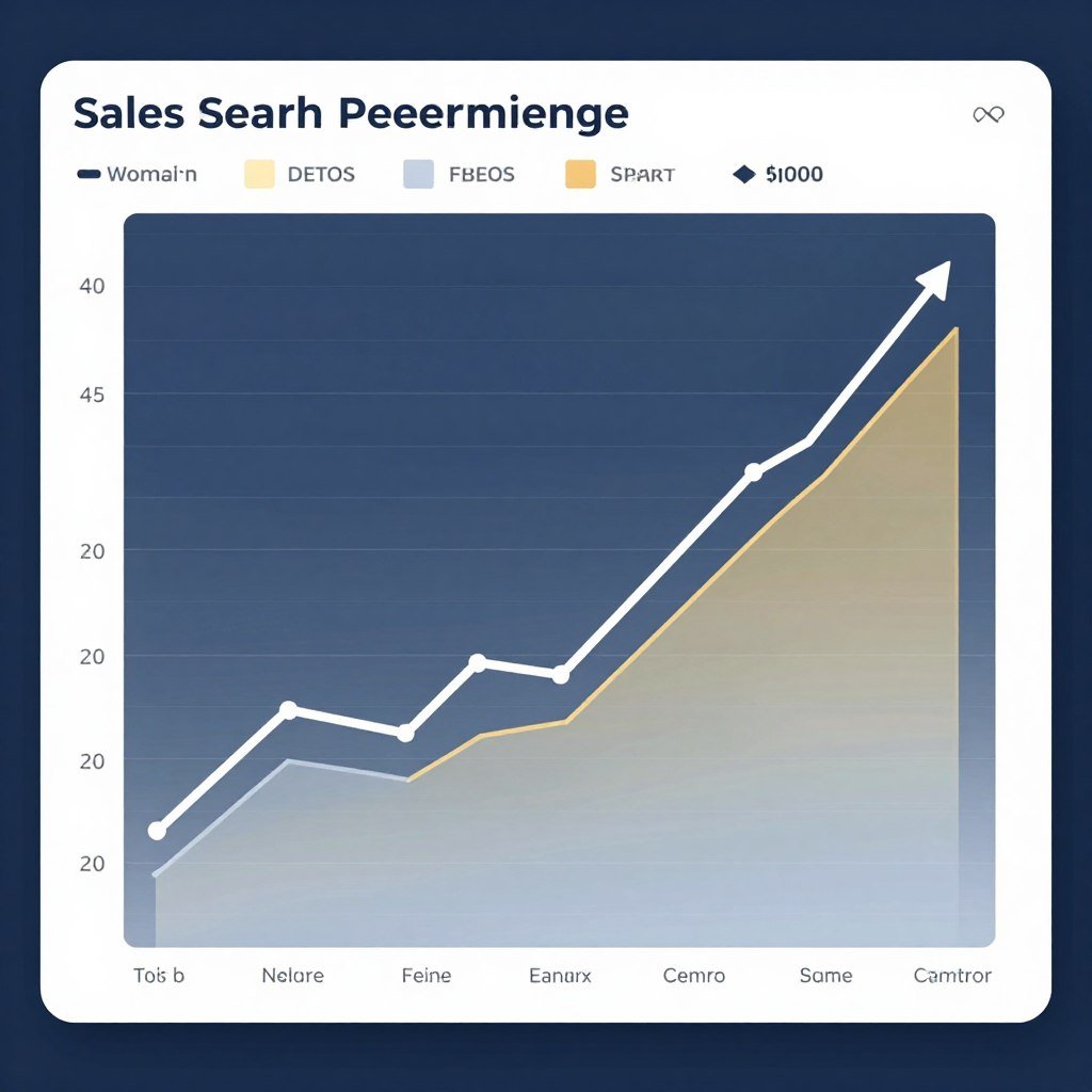 Sales revenue growth visualization