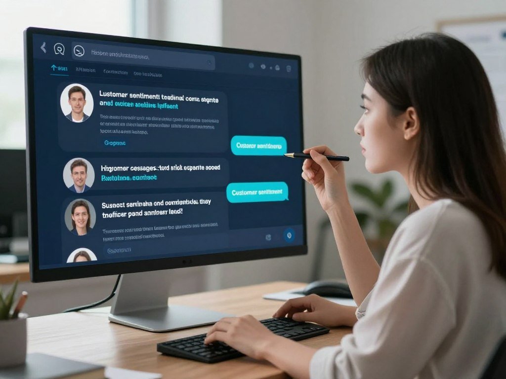 Sentiment analysis detecting customer emotions in real-time