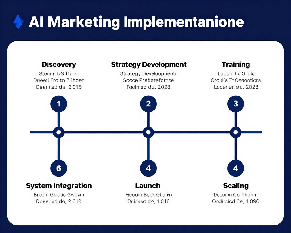 Step-by-step AI marketing implementation timeline