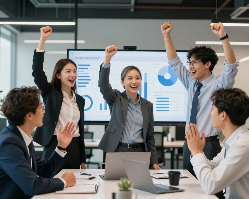 Successful PPC campaign results celebration