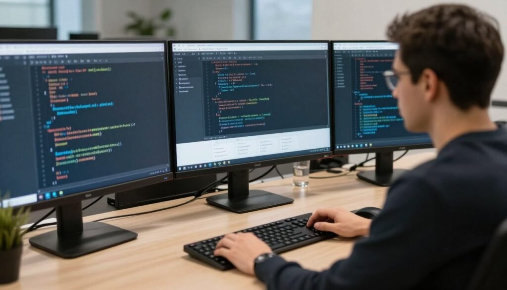 Technical SEO implementation showing code optimization