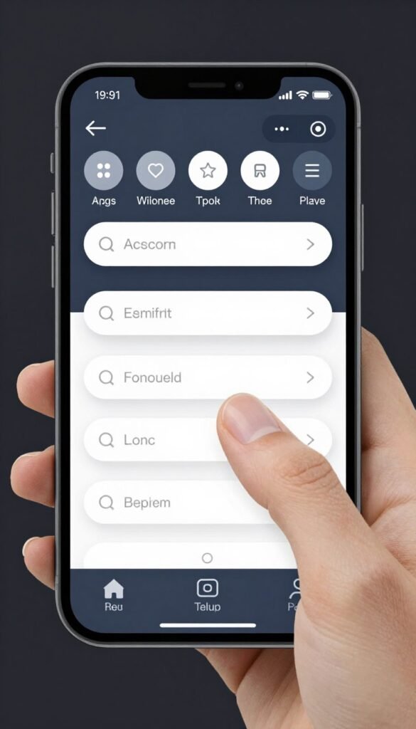 Touch-friendly mobile interface elements
