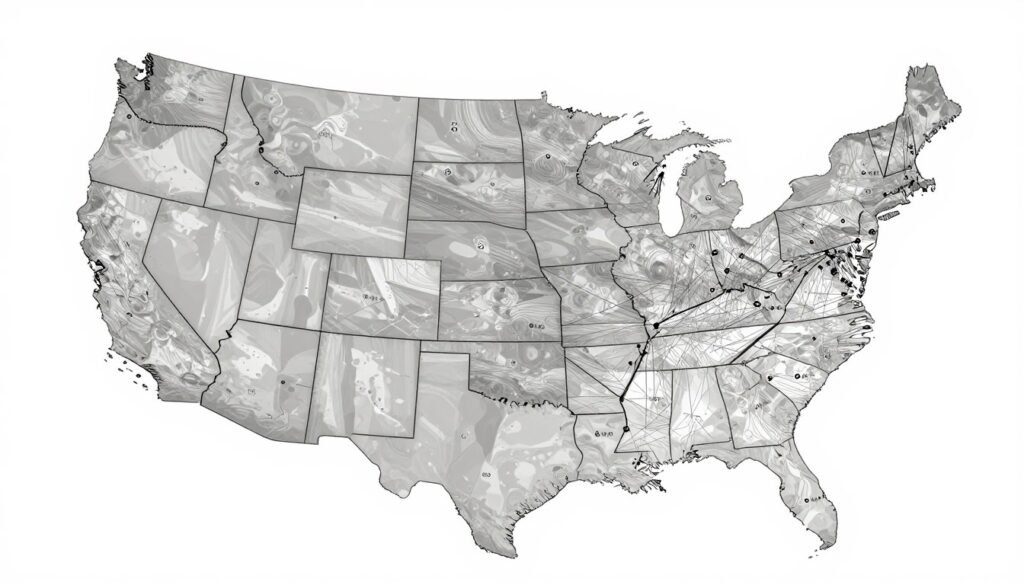 United States map showing nationwide digital marketing coverage