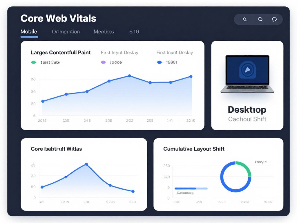 User experience metrics affecting SEO including Core Web Vitals scores