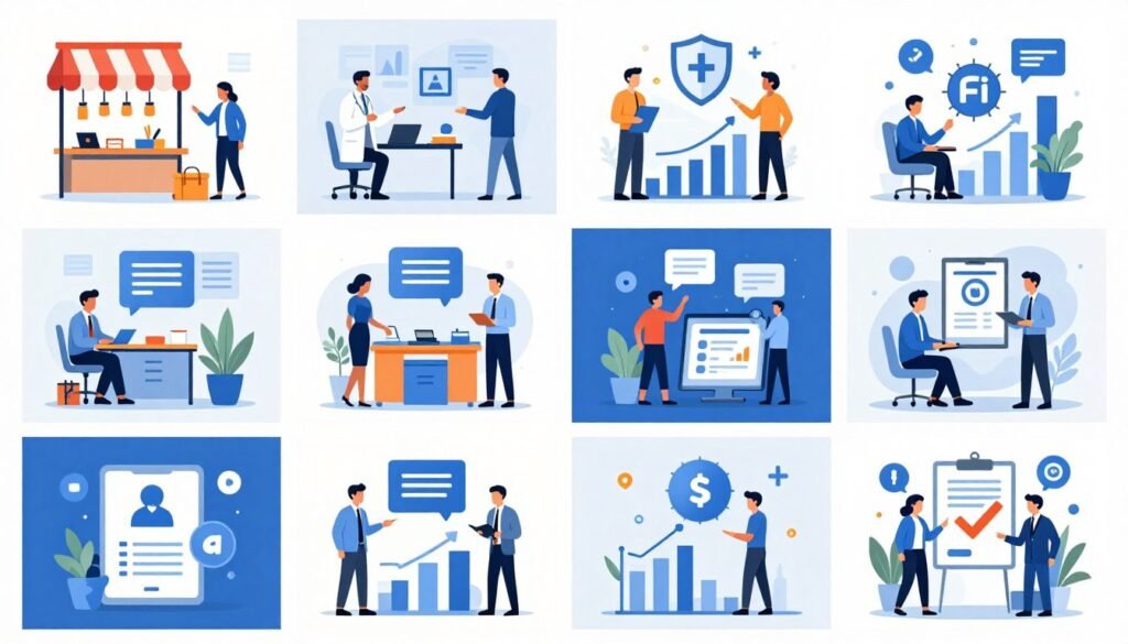 Various industry sectors benefiting from AI marketing