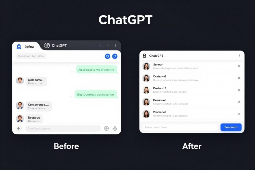 ChatGPT integration example showing business application interface