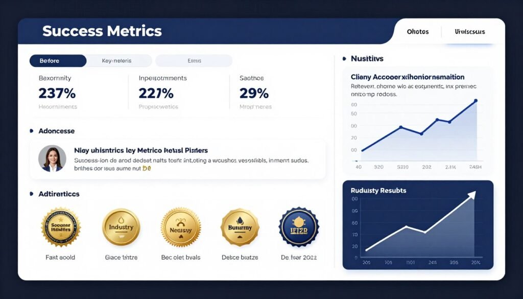 Client success metrics and improvement statistics from AI integration