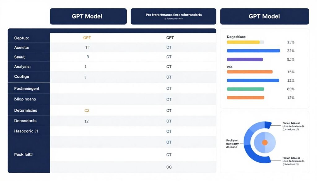 Comparison chart of different GPT models and their capabilities