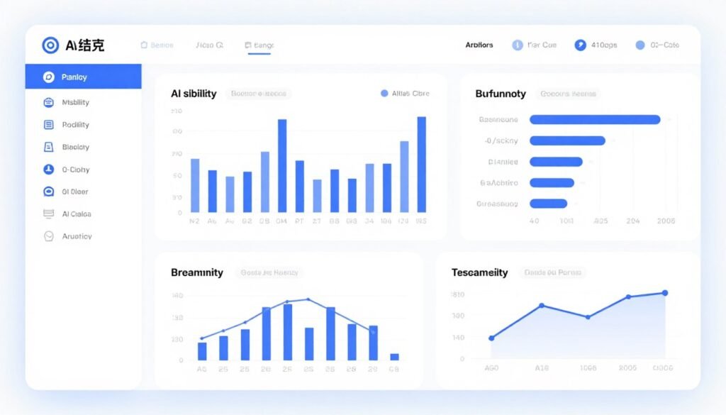 Competitive analysis dashboard comparing brand visibility