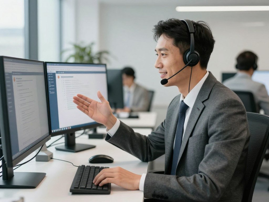 Customer support representative answering integration questions