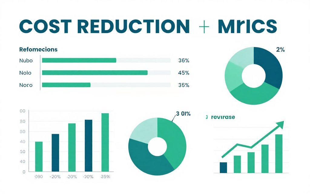 Financial impact analysis showing cost savings from AI integration implementation