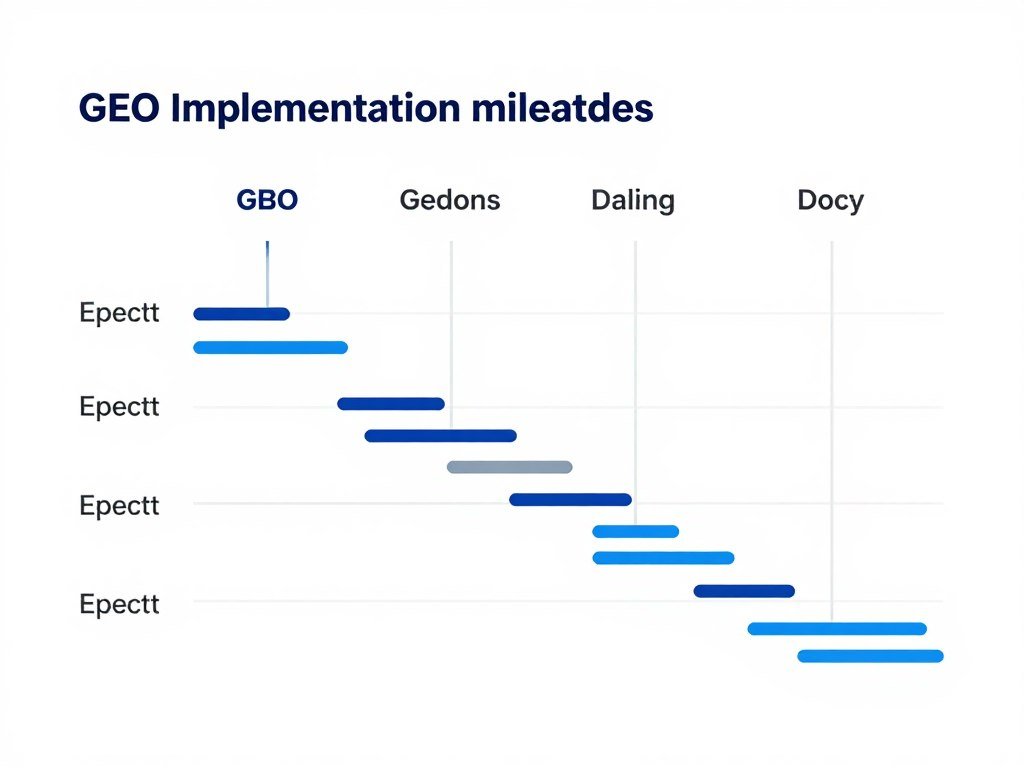 GEO investment timeline and milestone chart