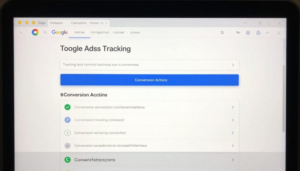 Google Ads conversion tracking setup interface and implementation