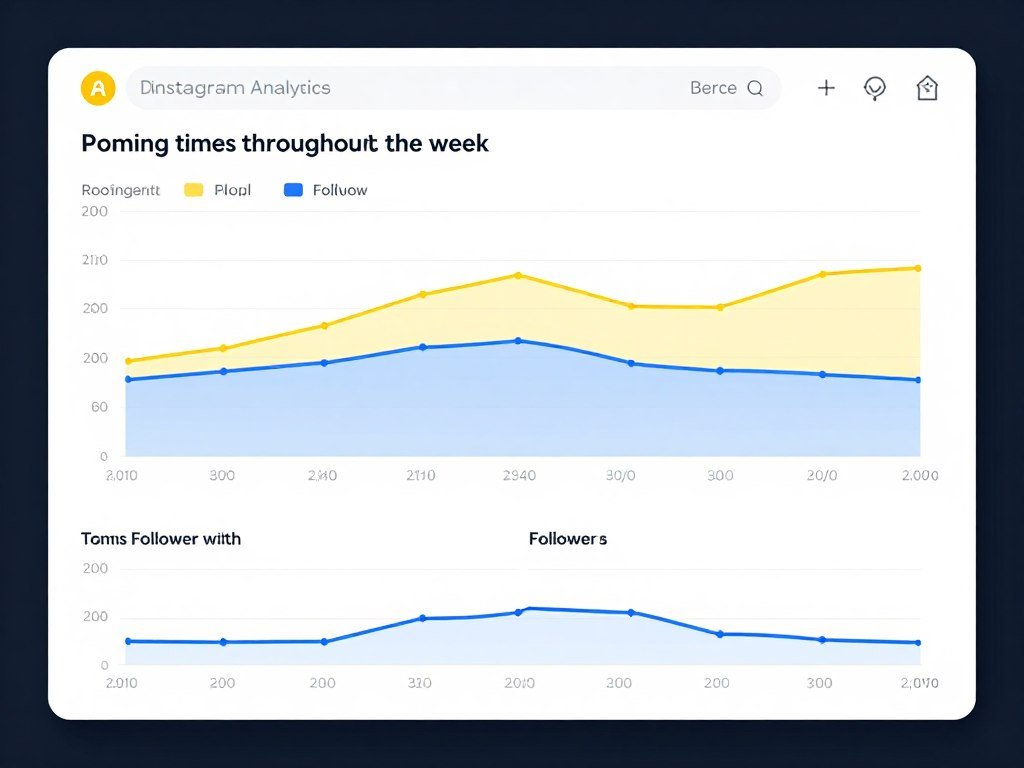 Instagram analytics showing optimal posting times and engagement patterns