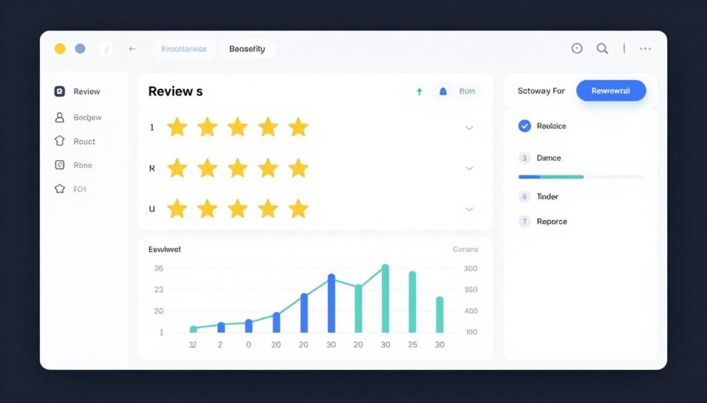 Local search management platform interface with reputation monitoring and review management tools